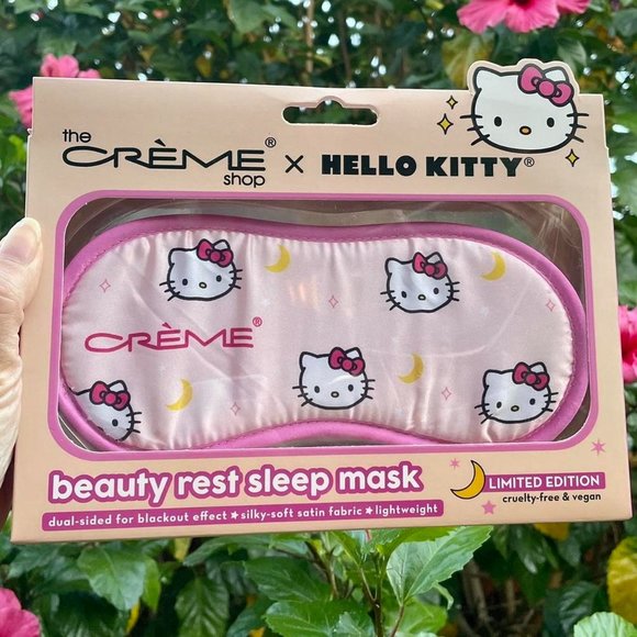 Sanrio x The Crème Shop Hello Kitty Pink Silk Sleep Mask - Picture 1 of 5